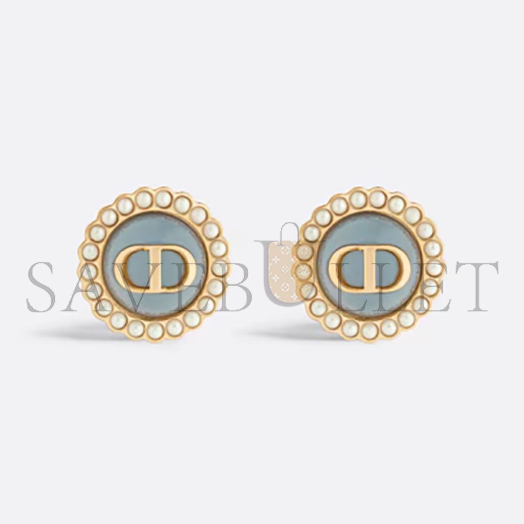 DIOR PETIT CD BAROQUE STUD EARRINGS E3237WOMVE_D74B